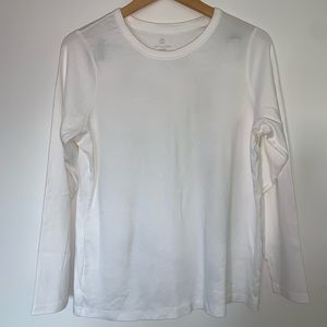 Lands End white long sleeve shirt